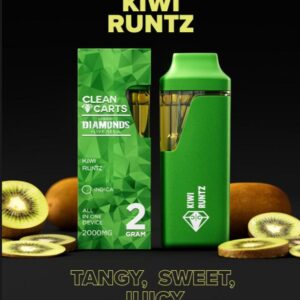 Clean carts Kiwi Runtz Disposable Vape | Indica