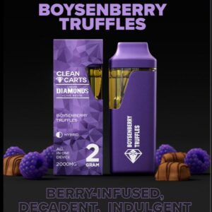 Clean carts BoysenBerry Truffles Disposable Vape