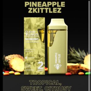 Clean carts Pineapple Zkittlez Disposable Vape | Hybrid
